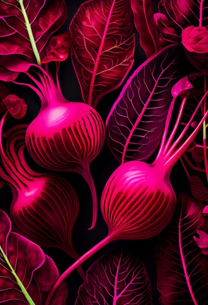 Floral magenta beet abstract background