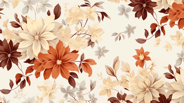 Floral old retro vintage ornament wallpaper