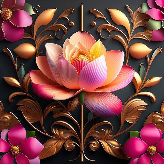 Floral ornament background