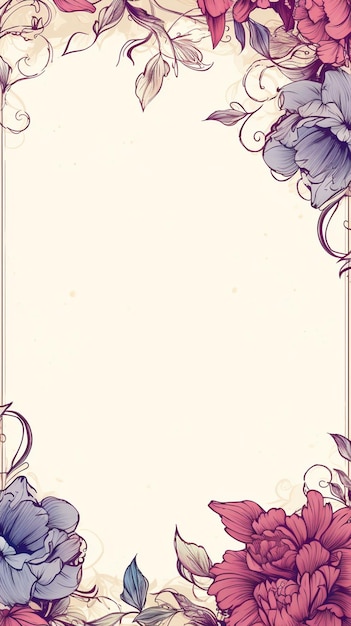 floral ornamental decorative frame vintage background