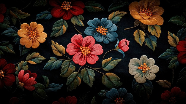 Floral pattern decorative fabric intricate details Background