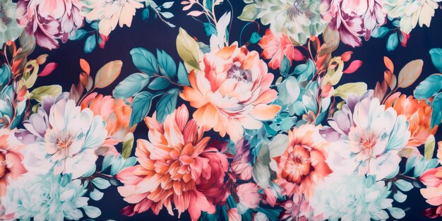 Floral pattern for a fabric design Generative AI