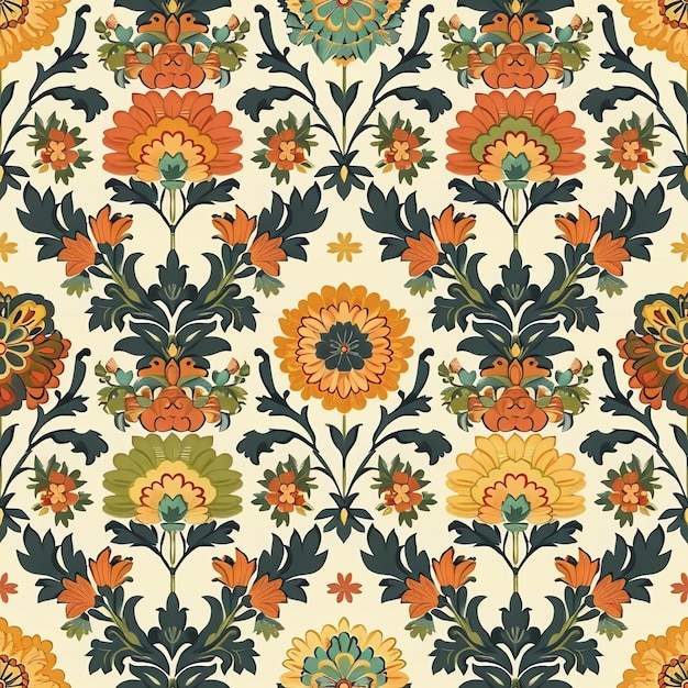 floral pattern in the style of art period