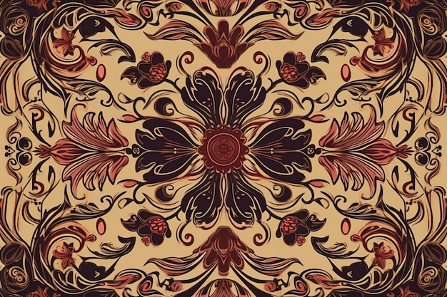 A floral pattern with the words " fractal " on the bottom.