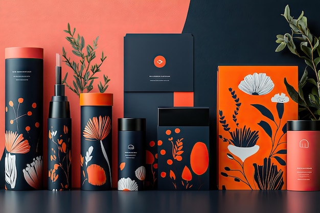 Photo floral patterned product packaging