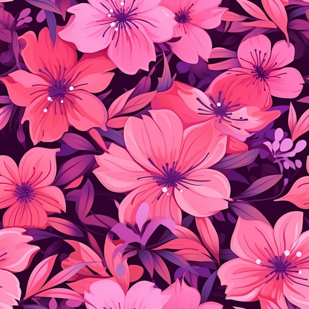 Floral seamless pattern Flower background ornamental tile