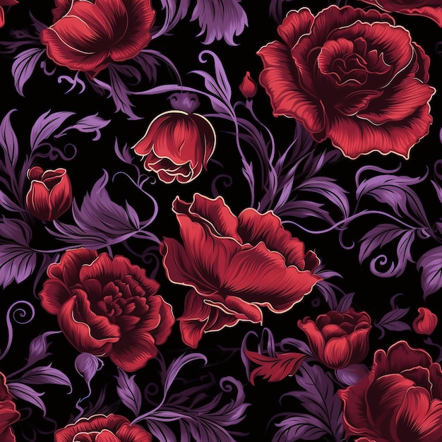 floral seamless pattern illustration