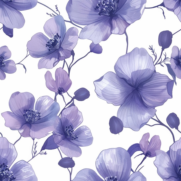 Floral Seamless Pattern for Textile Design Generative AI