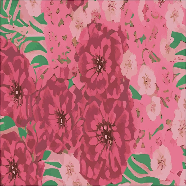 Floral seamless pattern Vector design for paper cover fabric interior decor and other users soft pink watercolor