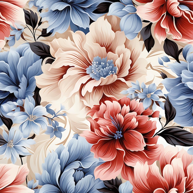 Floral seamless pattern with flower for print and textile