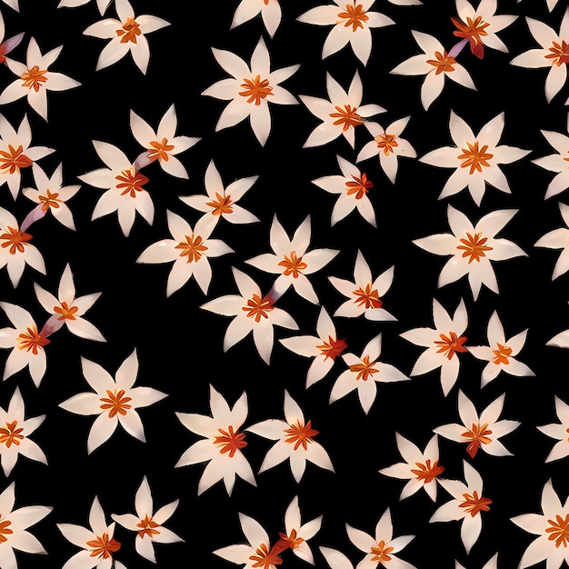 Floral Seamless Repeat Pattern Design Flowers for textile design fabric printing Generative AI