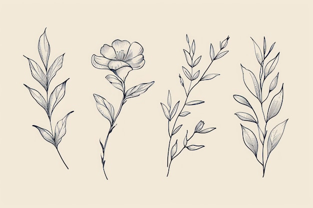 Photo floral sketches