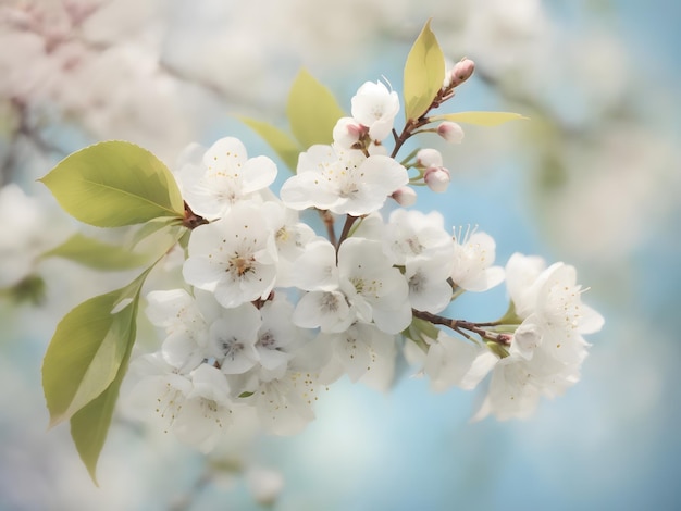 Floral spring background soft focus Branches of blossoming birdcherry