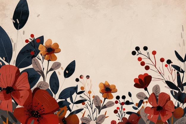 Floral style background with copyspace