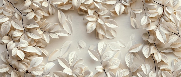 A Floral Texture Mainly Made of Intricate Leaves