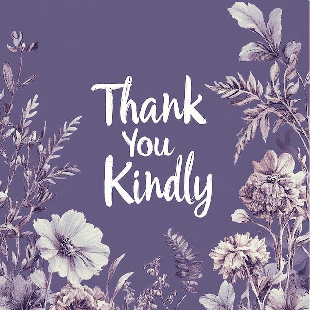 Floral Thank You Kindly Card