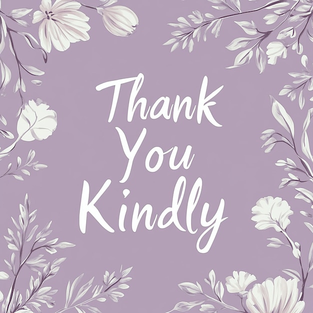 Floral Thank You Kindly Card