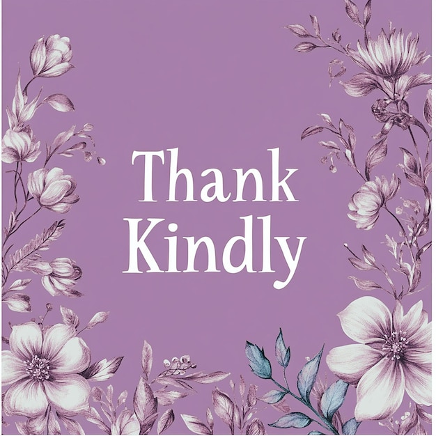 Floral Thank You Kindly Card