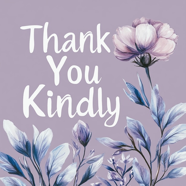 Floral Thank You Kindly Card