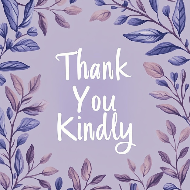 Floral Thank You Kindly Card