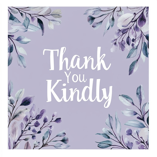 Floral Thank You Kindly Card