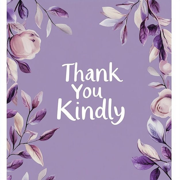 Floral Thank You Kindly Card