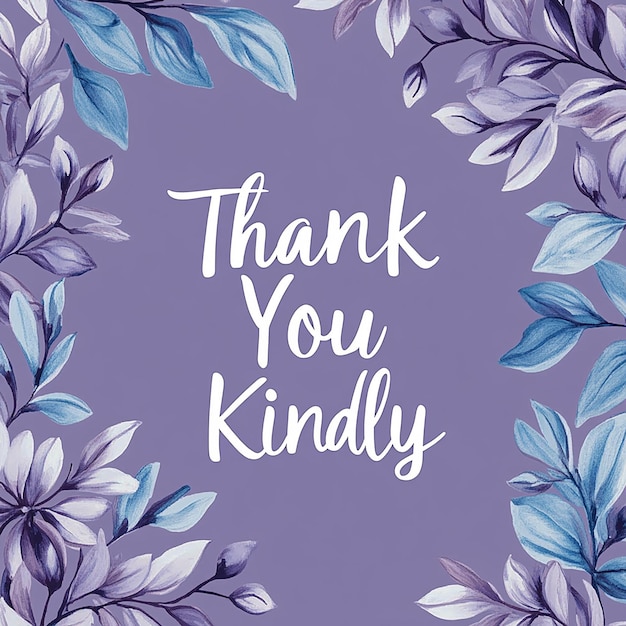 Floral Thank You Kindly Card