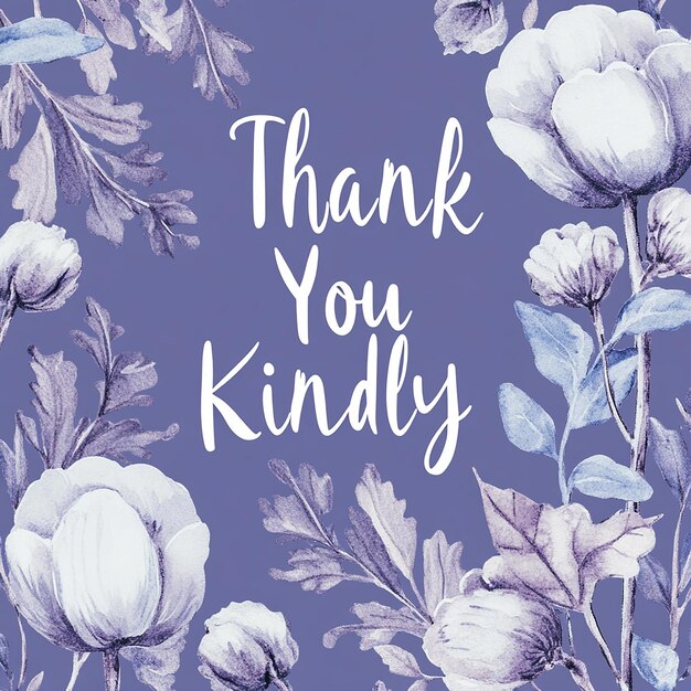 Floral Thank You Kindly Card