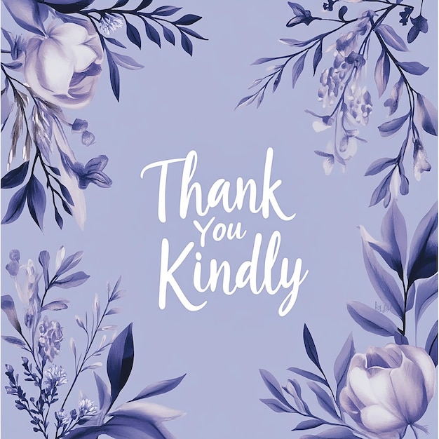 Floral Thank You Kindly Card