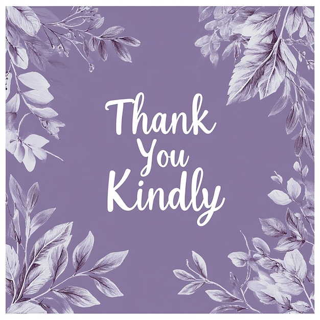 Photo floral thank you kindly card