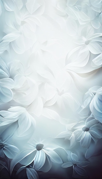 Floral themed abstract 3D background