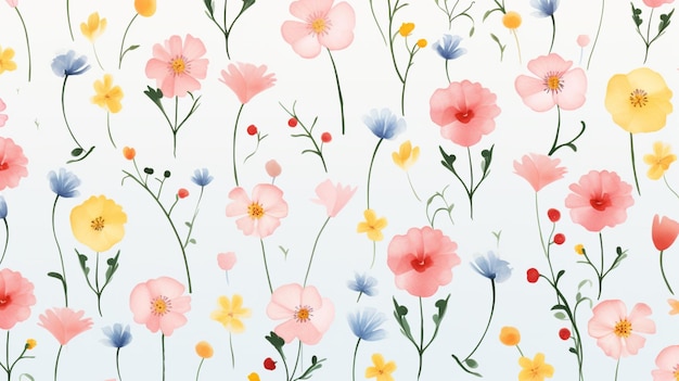 a floral wallpaper by person features a variety of flowers