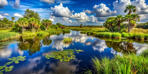 Photo florida wetland summer natural landscape