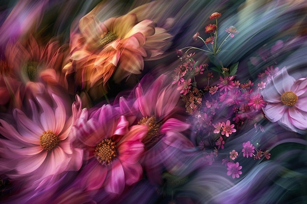 Flourishing blooms in motion ar generative ai