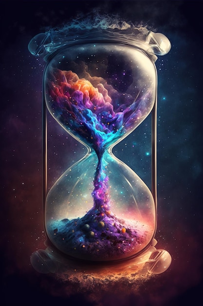 The flow of time and space in an infinite universe