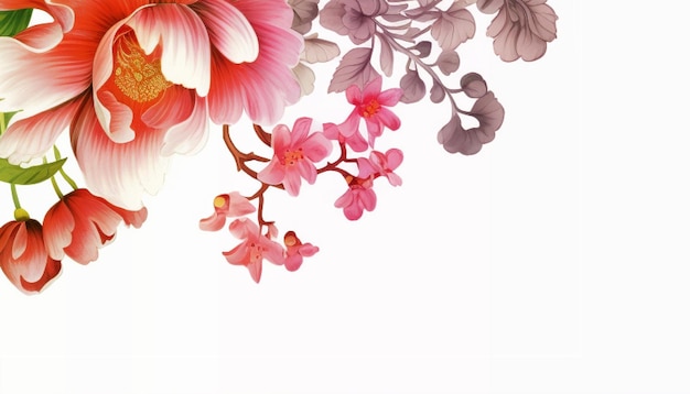 Flower abstract flat floral background design