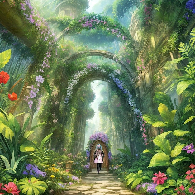 flower arc in the jungle