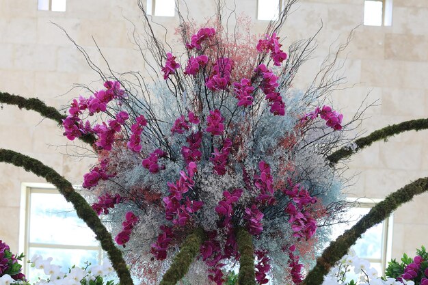 flower arrangement beautiful flower bouquet in a resort hotel