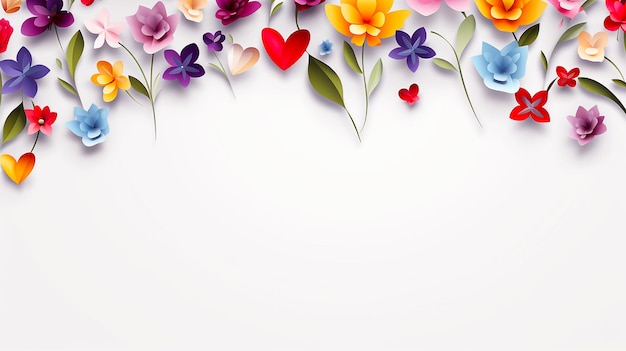 Flower Background with Multicolor Flower