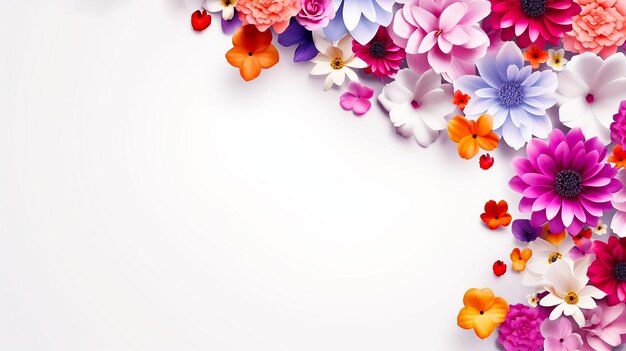 Flower Background with Multicolor Flower