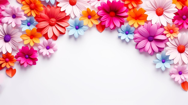 Flower Background with Multicolor Flower