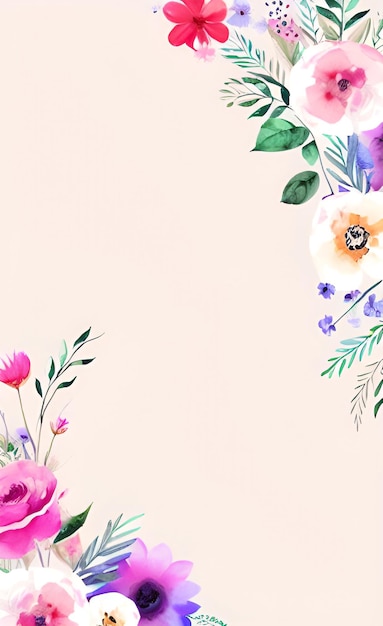 Flower background with a pink flower background