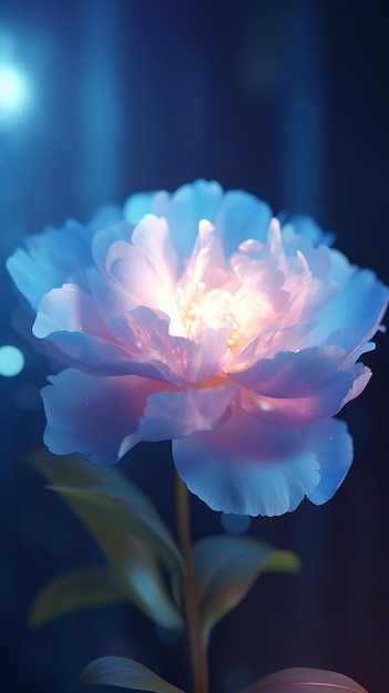 A flower in blue