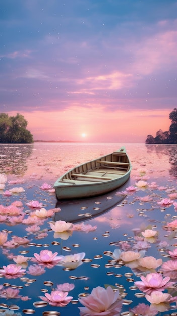 Flower boat sky outdoors