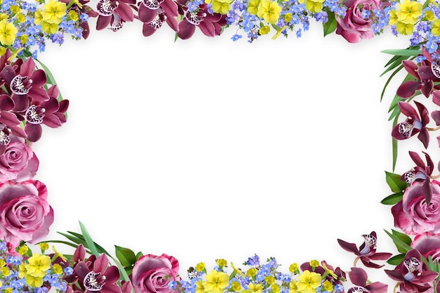 Flower border Frame Background Flower Background Floral Frame Background