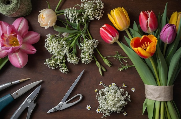 Flower bouquet arrangement