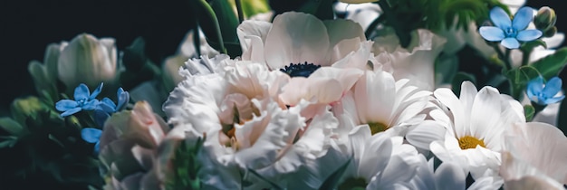 Flower bouquet on black background beautiful floral arrangement creative flowers and floristic design ideas