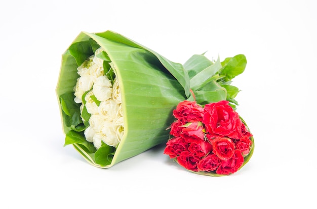 Flower bouquet isolated on white background