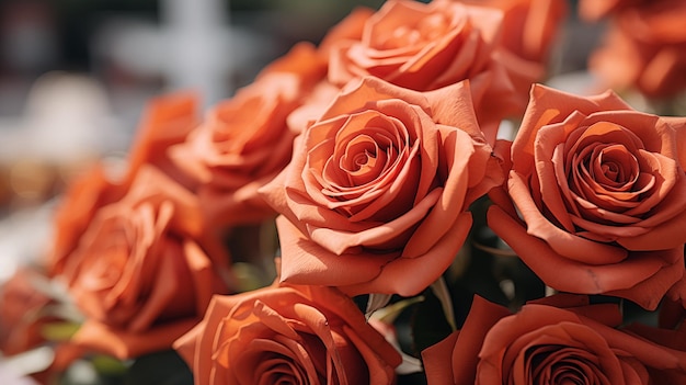 Flower bouquet of roses rose bouquet orange rose