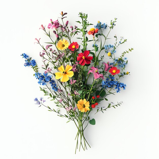 Photo flower bouquet with wildflower